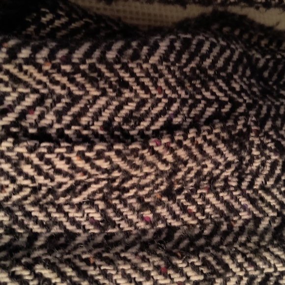 Vintage Bert Newman Petite Herringbone Tweed Coat Size 2 Petite Est. 1980s - Picture 10 of 16